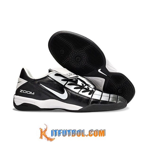 Nike Botas De Fútbol T90 TF Negro/Gris -02