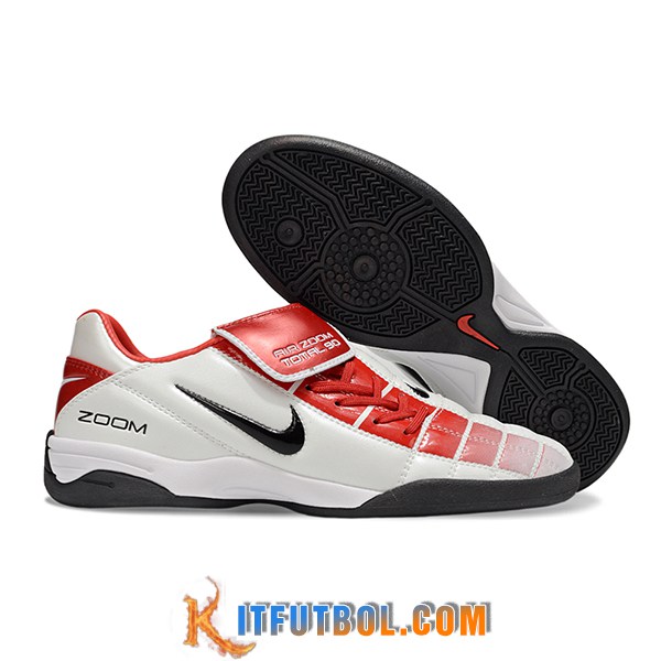 Nike Botas De Fútbol T90 TF Blanco/Rojo/Negro