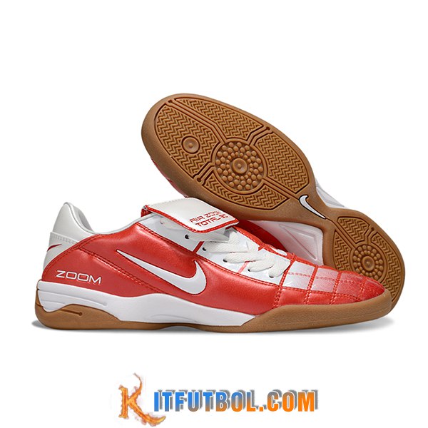 Nike Botas De Fútbol T90 TF Rojo/Blanco -02