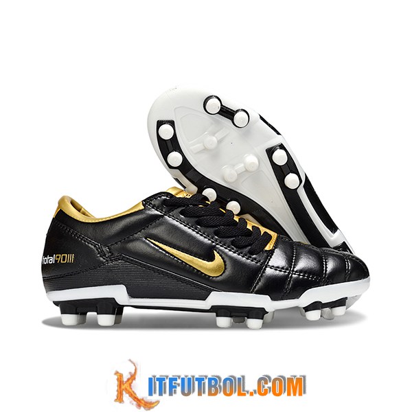 Nike Botas De Fútbol T90 FG Negro/Amarillo