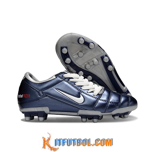 Nike Botas De Fútbol T90 FG Azul/Blanco
