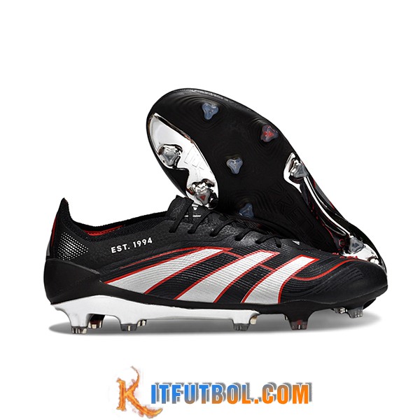 Adidas Botas De Fútbol 25 Predator Elite FG Negro/Blanco/Rojo