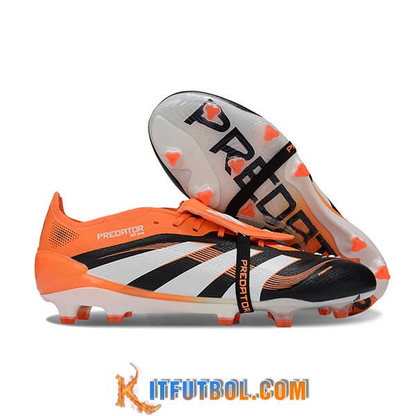 Adidas Botas De Fútbol 25 Predator Elite Tongue FG Naranja/Negro/Blanco