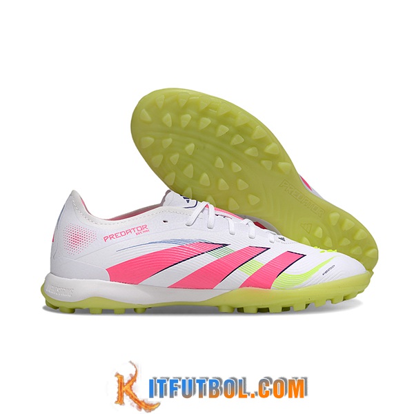 Adidas Botas De Fútbol PREDATOR 25 ELITE TF BOOTS Blanco/Rosa/Verde