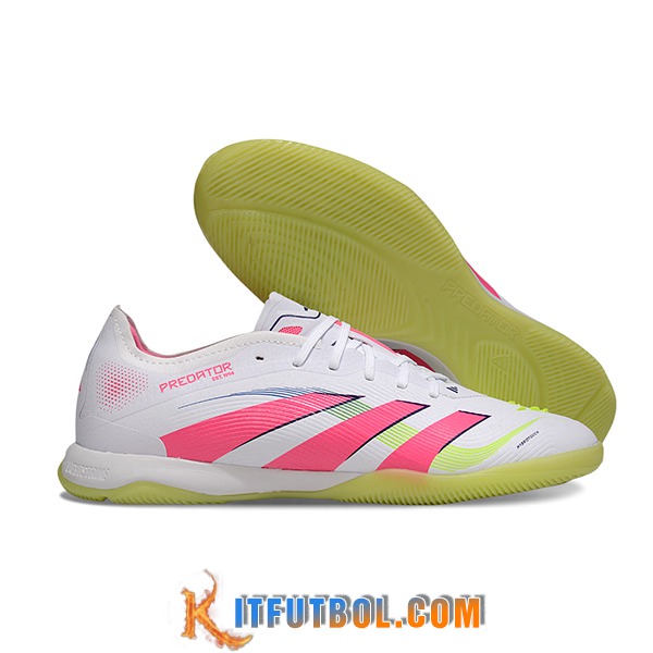 Adidas Botas De Fútbol PREDATOR 25 ELITE IC BOOTS Blanco/Rosa/Verde