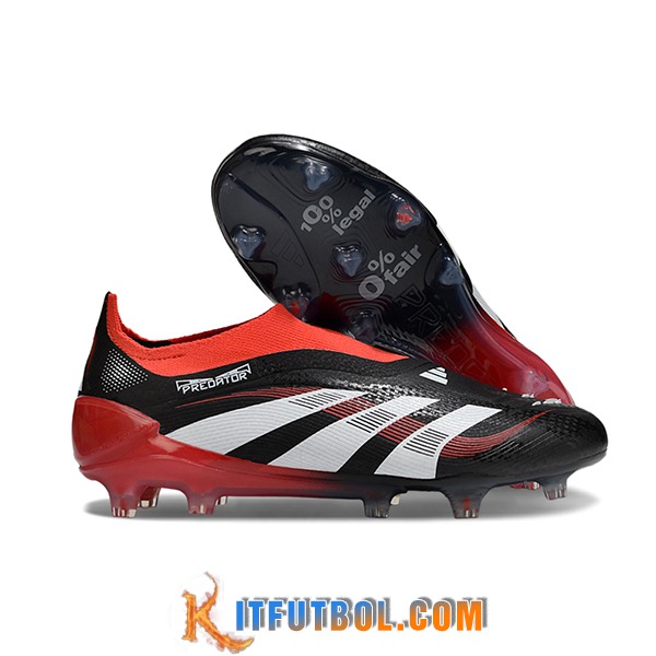 Adidas Botas De Fútbol 25 Predator Elite LL FG Negro/Rojo/Blanco