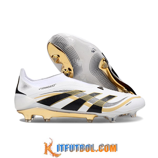 Adidas Botas De Fútbol 25 Predator Elite LL FG Blanco/Negro/Naranja