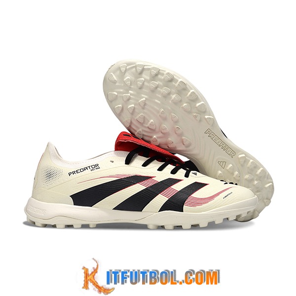 Adidas Botas De Fútbol PREDATOR LEAGUE FT TURF Beige/Negro/Rojo