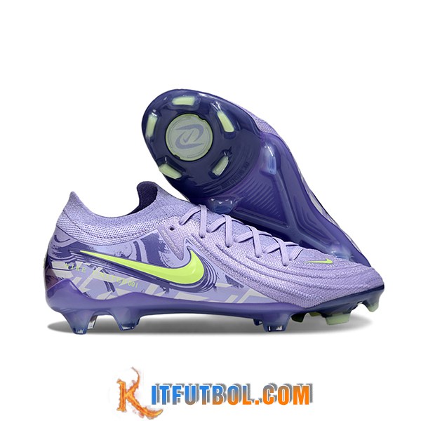 Nike Botas De Fútbol Phantom Luna Elite NU FG Violeta/Verde -02