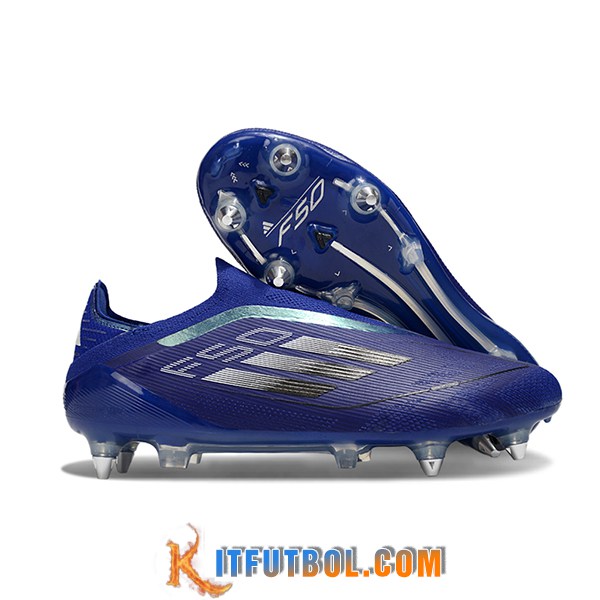 Adidas Botas De Fútbol F50 Elite Laceless SG Azul