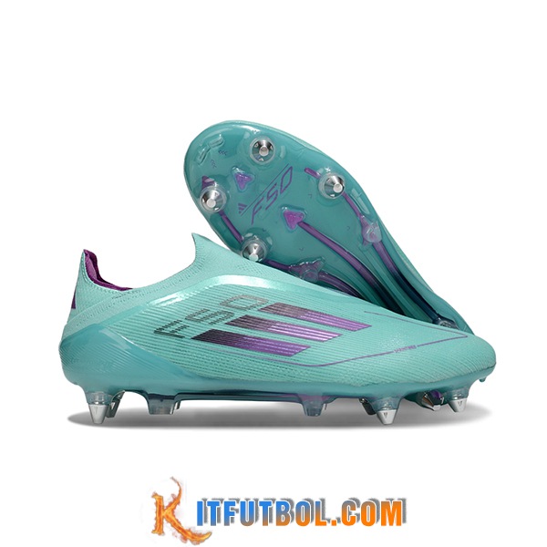 Adidas Botas De Fútbol F50 Elite Laceless SG Azul/Violeta