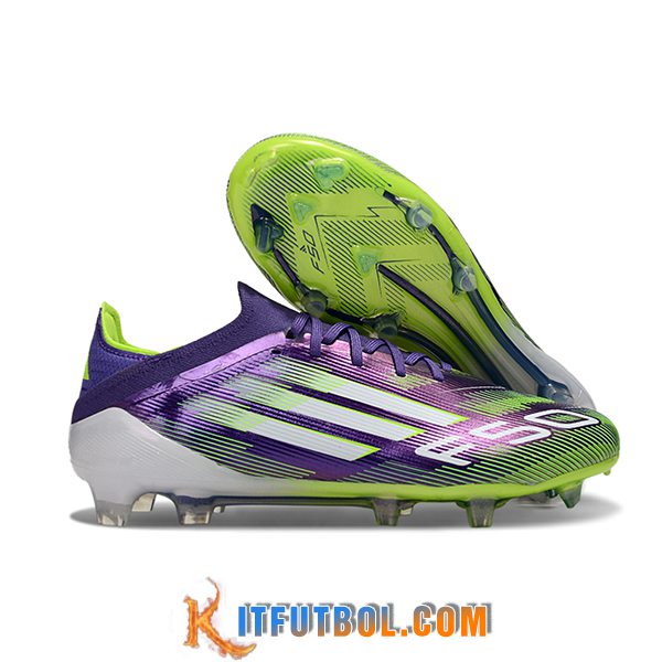 Adidas Botas De Fútbol F50 Elite FG Violeta/Verde/Blanco