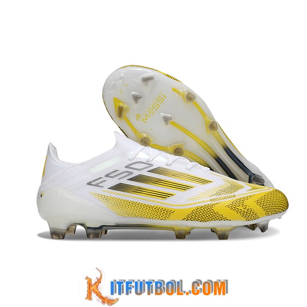 Adidas Botas De Fútbol F50 Elite FG Blanco/Amarillo