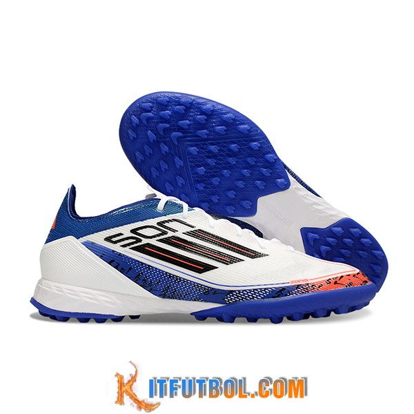 Adidas Botas De Fútbol F50 PRO TF Blanco/Azul/Negro