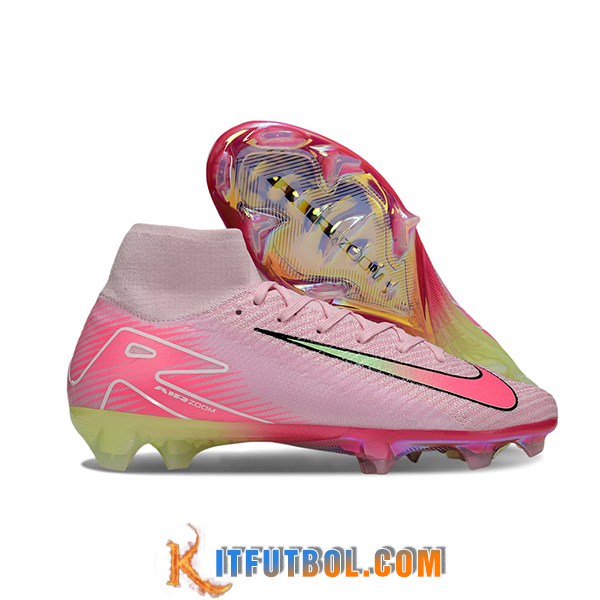 Nike Botas De Fútbol Air Zoom Mercurial Superfly IIX Elite FG Rosa/Verde