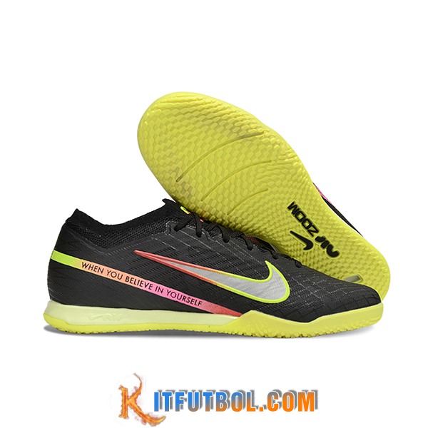 Nike Botas De Fútbol Air Zoom Mercurial Vapor XV Elite IC Negro/Verde/Rosa
