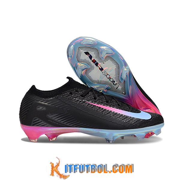 Nike Botas De Fútbol AIR Zoom Mercurial Vapor 16 Elite XXV FG Negro/Rosa/Azul