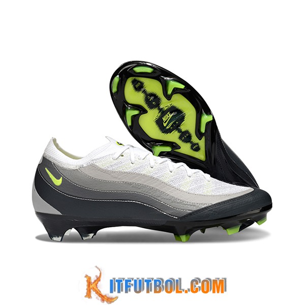 Nike Botas De Fútbol AIR Zoom Mercurial Vapor 16 Elite AIR MAX 95 XXV FG Blanco/Gris/Negro