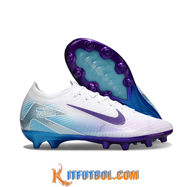 Nike Botas De Fútbol AIR Zoom Mercurial Vapor 16 Elite XXV AG Blanco/Violeta/Azul
