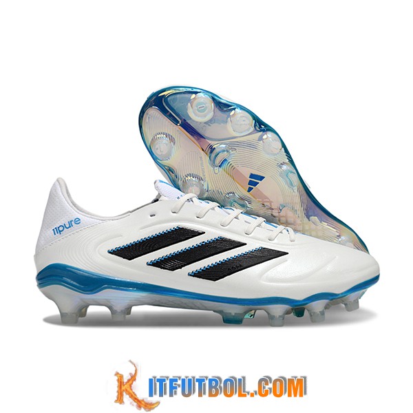 Copa Botas De Fútbol PURE III ELITE FG Blanco/Azul/Negro