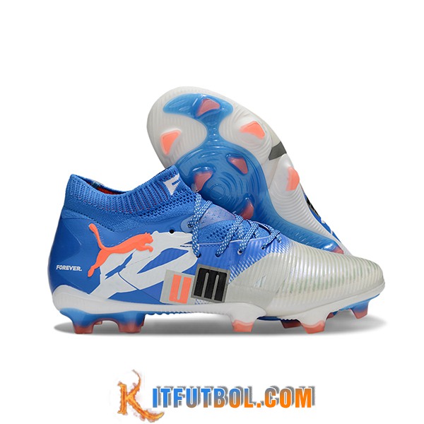 PUMA Botas De Fútbol FUTURE 8 ULTIMATE FG/AG Azul/Gris/Blanco -02