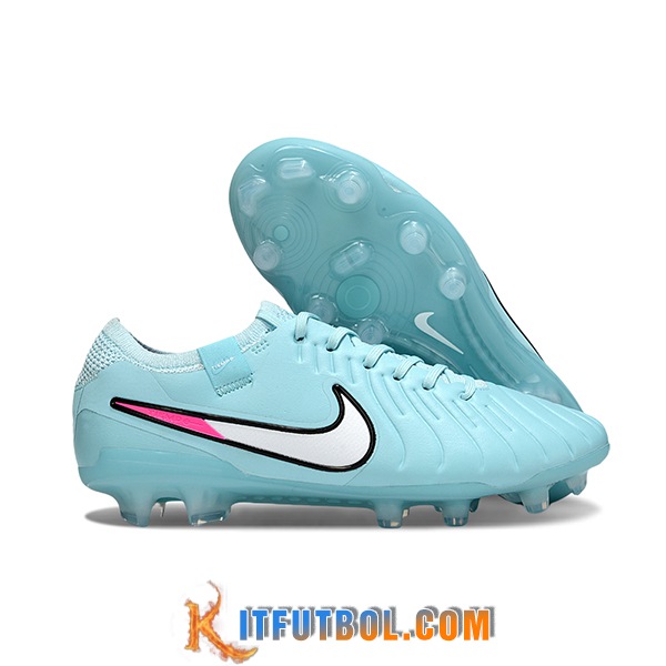 Nike Botas De Fútbol Tiempo Legend X Elite FG Azul Claro