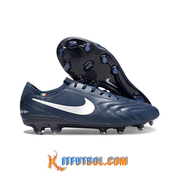 Nike Botas De Fútbol Tiempo Legend X Elite LUXE FG Azul/Blanco