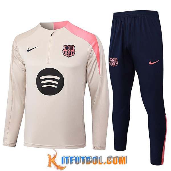 Chandal Equipos De Futbol FC Barcelona Beige/Rosa 2025/2026