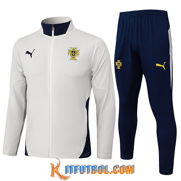 Chandal Equipos De Futbol Chaquetas Portugal Blanco/Azul 2025/2026