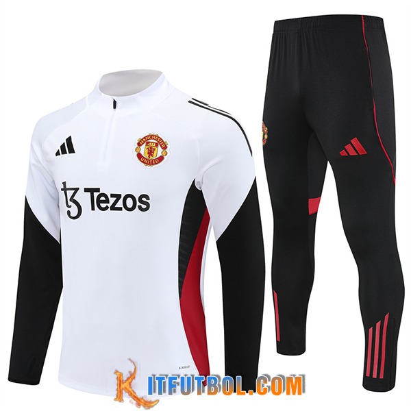 Chandal Equipos De Futbol Manchester United Blanco/Negro/Rojo 2025/2026 -02