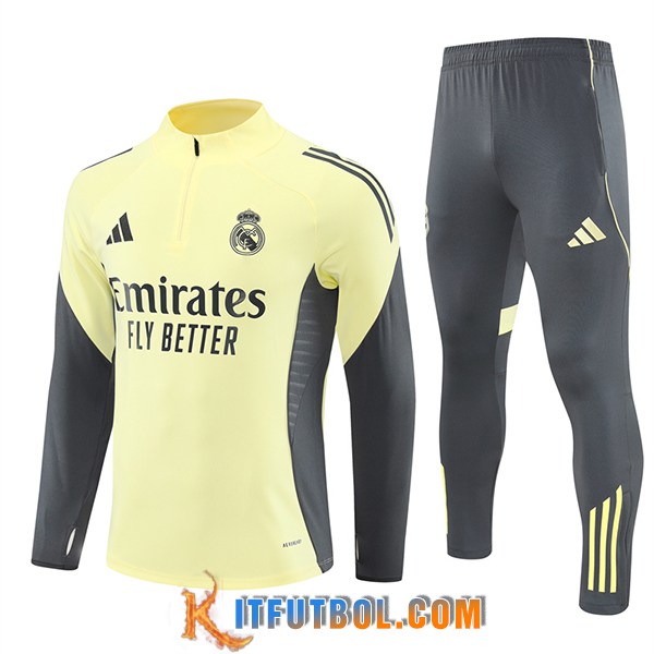 Chandal Equipos De Futbol Real Madrid Amarillo/Gris 2025/2026