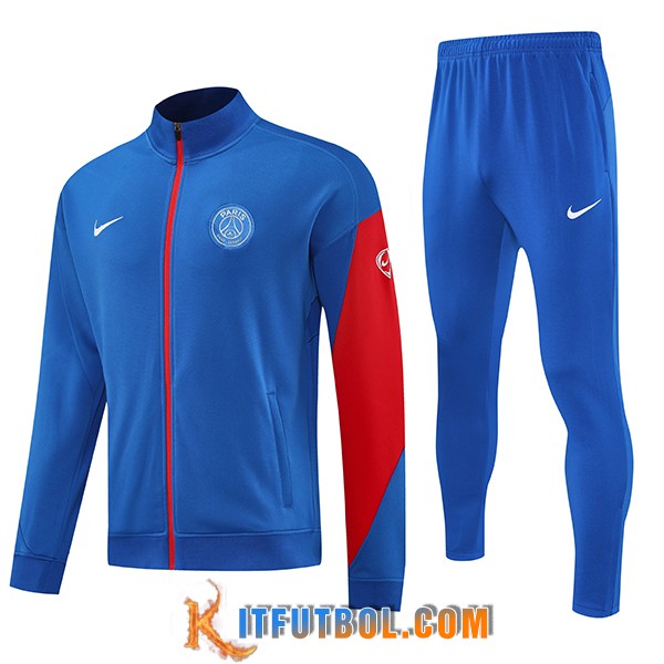 Chandal Equipos De Futbol Chaquetas PSG Azul/Rojo 2025/2026 -02