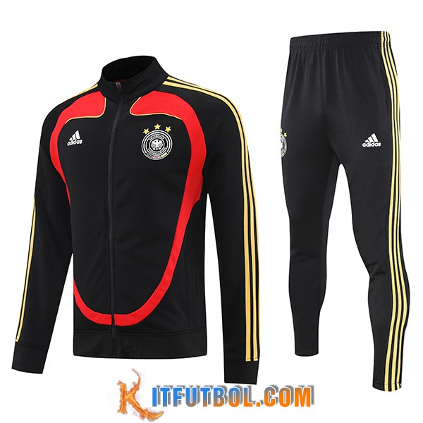 Chandal Equipos De Futbol Chaquetas Alemania Negro/Rojo/Amarillo 2025/2026