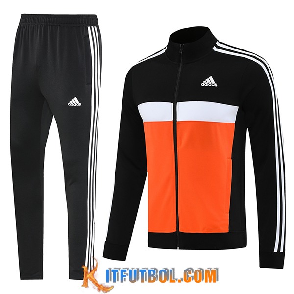 Chandal Equipos De Futbol Chaquetas Adidas Negro/Naranja/Blanco 2025/2026