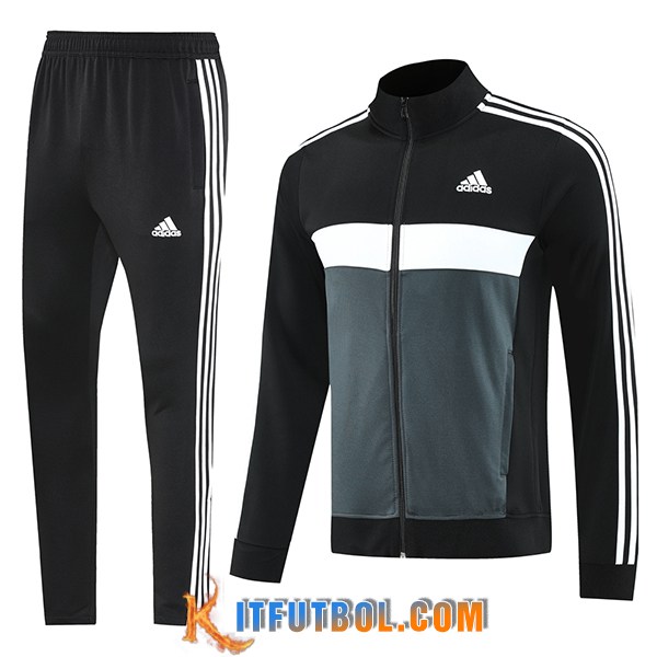 Chandal Equipos De Futbol Chaquetas Adidas Negro/Gris/Blanco 2025/2026
