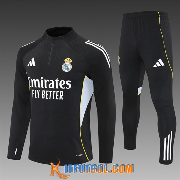 Chandal Equipos De Futbol Real Madrid Ninos Negro 2025/2026