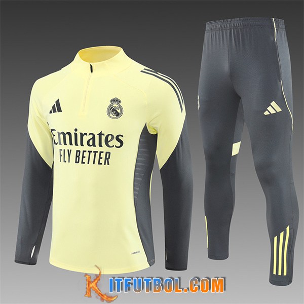 Chandal Equipos De Futbol Real Madrid Ninos Amarillo/Gris 2025/2026