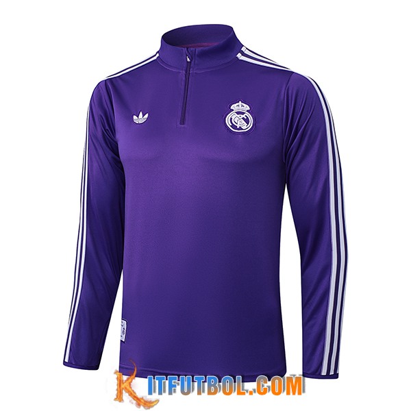 Sudadera De Entrenamiento Real Madrid Violeta/Blanco 2025/2026