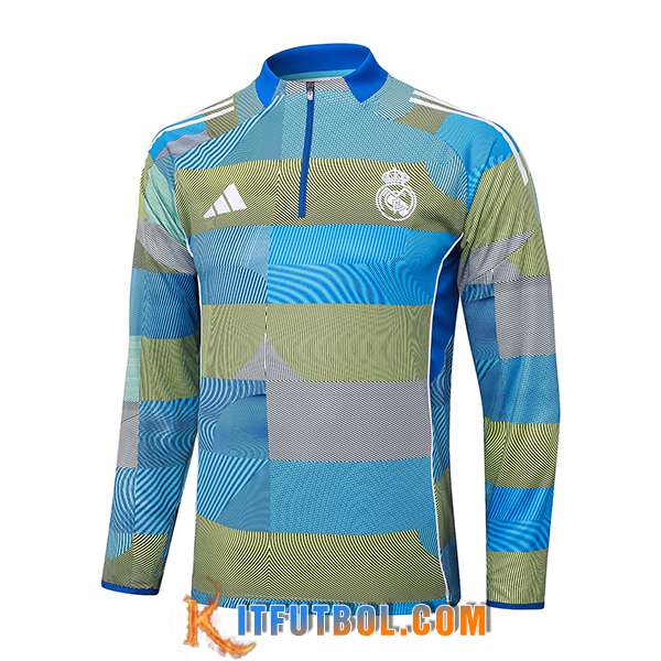 Sudadera De Entrenamiento Real Madrid Azul/Verde 2025/2026
