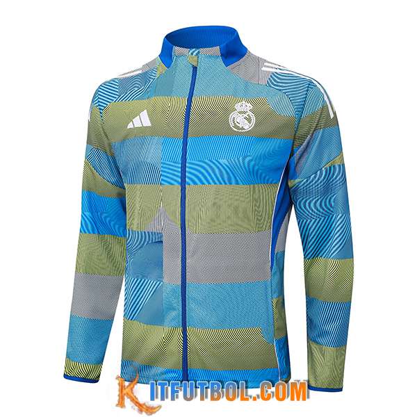 Chaquetas Futbol Real Madrid Azul/Verde 2025/2026