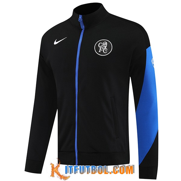 Chaquetas Futbol FC Chelsea Negro/Azul 2025/2026