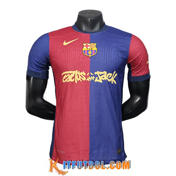 Nueva Camisetas De Futbol FC Barcelona x Travis Scott Primera 2024/2025