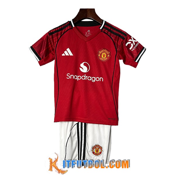 Camisetas De Futbol Manchester United Ninos Primera 2025/2026