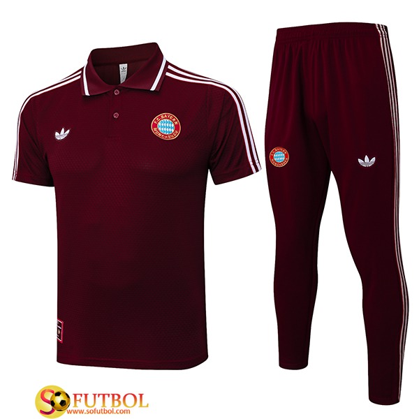 Camiseta Polo Bayern Munich Rojo/Blanco 2025/2026
