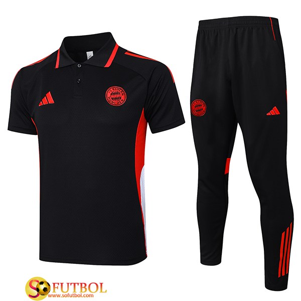 Camiseta Polo Bayern Munich Negro/Rojo/Blanco 2025/2026
