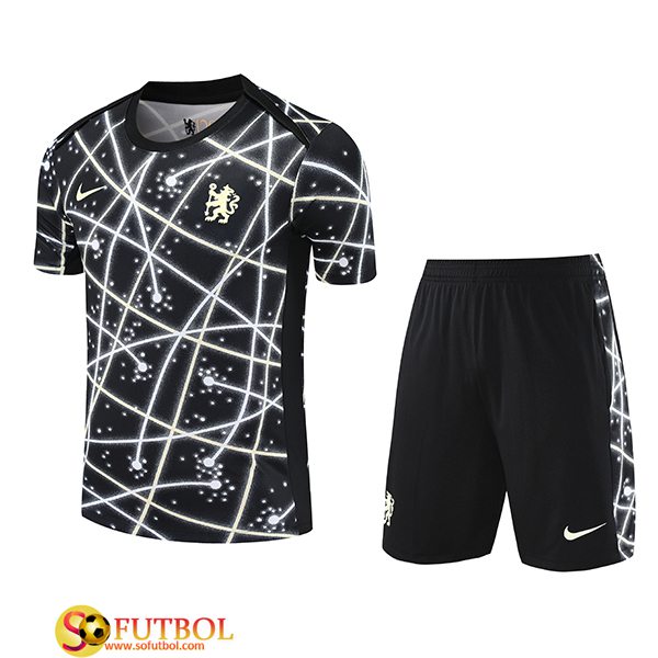 Camiseta Entrenamiento FC Chelsea Negro/Blanco 2025/2026