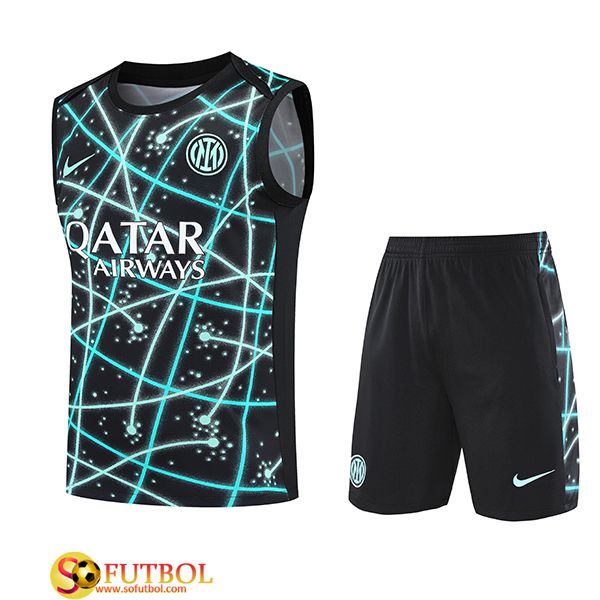 Camiseta Entrenamiento sin mangas Inter Milan Negro/Azul 2025/2026