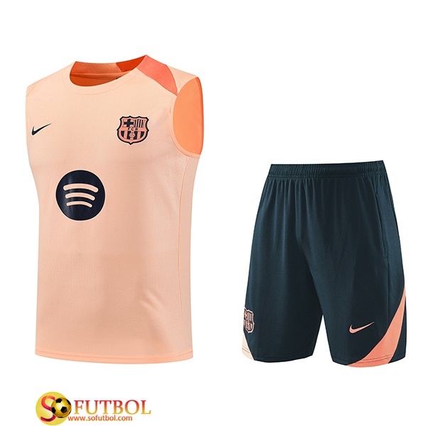 Camiseta Entrenamiento sin mangass FC Barcelona Naranja 2025/2026