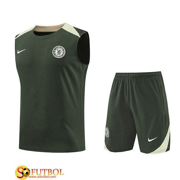 Camiseta Entrenamiento sin mangass FC Chelsea Verde 2025/2026
