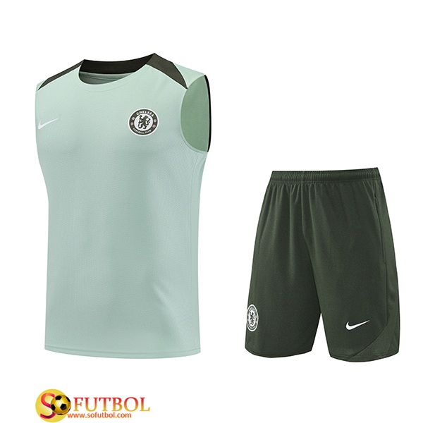 Camiseta Entrenamiento sin mangass FC Chelsea Verde 2025/2026 -02